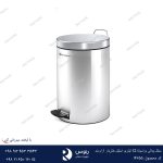 سطل پدالی براسیانا 12 لیتری استیل خش‌دار آرام بند