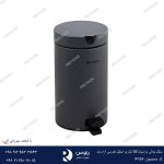 سطل پدالی براسیانا 16 لیتری استیل طوسی آرام بند