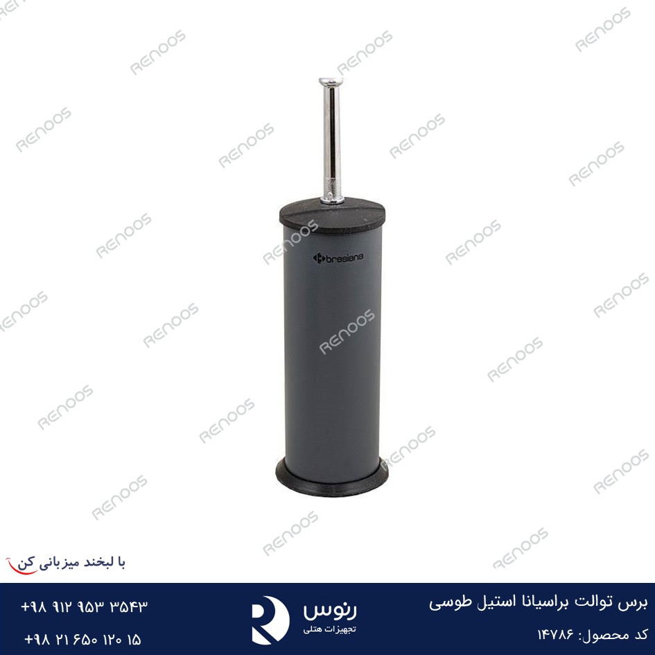 برس توالت براسیانا استیل طوسی برس توالت براسیانا استیل طوسی