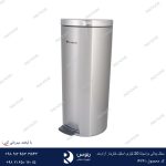 سطل پدالی براسیانا 20 لیتری استیل خش‌دار آرام بند