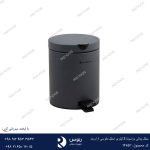 سطل پدالی براسیانا 3 لیتری استیل طوسی آرام بند