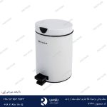 سطل زباله پدالی آرام بند 12 لیتری سفید براسیانا